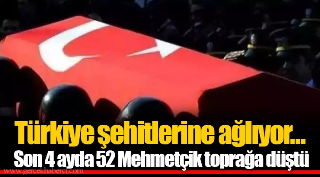 Türkiye şehitlerine ağlıyor… Son 4 ayda 52 Mehmetçik toprağa düştü