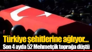 Türkiye şehitlerine ağlıyor… Son 4 ayda 52 Mehmetçik toprağa düştü