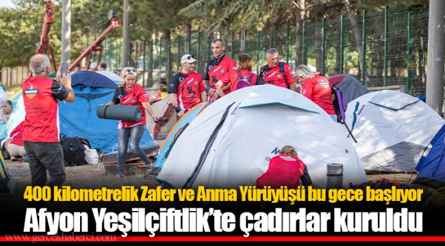 Afyon Yeşilçiftlik’te çadırlar kuruldu