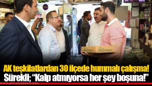 AK teşkilatlardan 30 ilçede hummalı çalışma! Sürekli; “Kalp atmıyorsa her şey boşuna!”