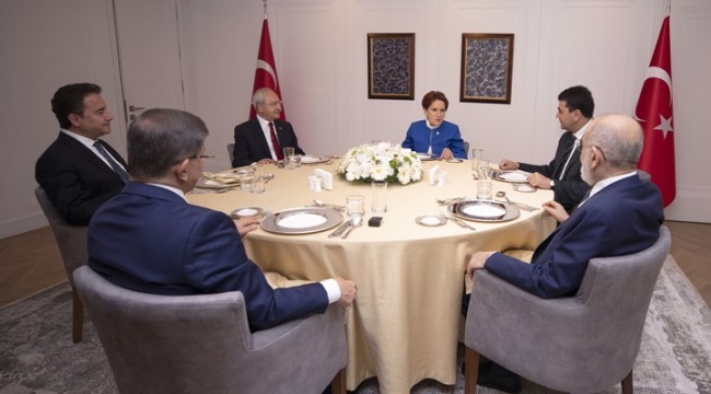 Altılı masa bir araya geliyor: İlk turun son toplantısı yarın