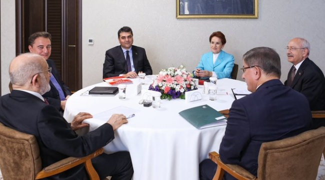 Altılı masanın toplantısının ardından: Liderlerin ilk mesajları neler oldu?