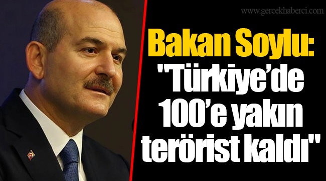 Bakan Soylu: "Türkiye’de 100’e yakın terörist kaldı"