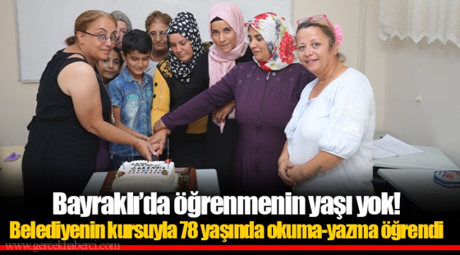 Belediyenin kursuyla 78 yaşında okuma-yazma öğrendi