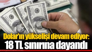 Dolar'ın yükselişi devam ediyor: 18 TL sınırına dayandı