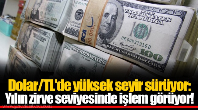Dolar/TL'de yüksek seyir sürüyor: Yılın zirve seviyesinde işlem görüyor!
