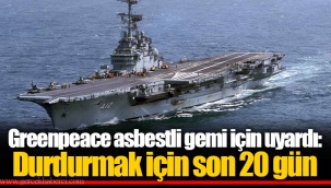 Greenpeace asbestli gemi için uyardı: Durdurmak için son 20 gün