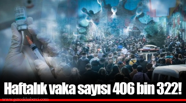 Haftalık vaka sayısı 406 bin 322