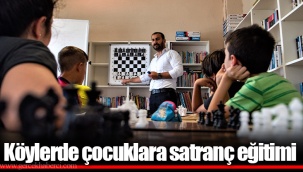 Köylerde çocuklara satranç eğitimi