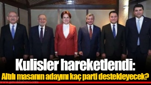 Kulisler hareketlendi: Altılı masanın adayını kaç parti destekleyecek?