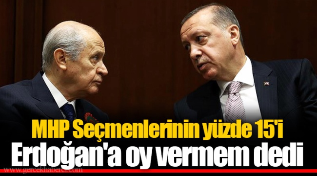 MHP Seçmenlerinin Yüzde 15'i Erdoğan'a Oy Vermem Dedi