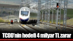 TCDD’nin hedefi 4 milyar TL zarar