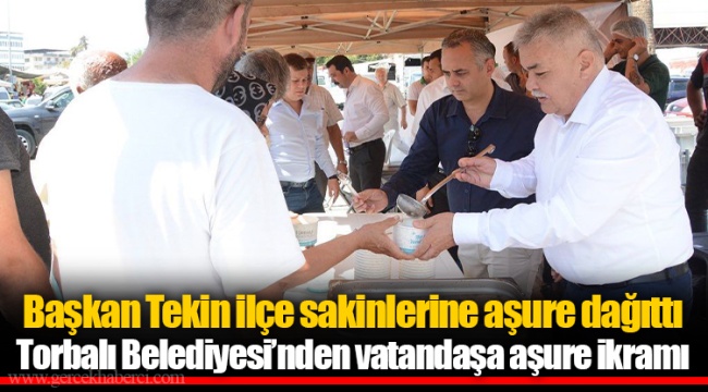 Torbalı Belediyesi’nden vatandaşa aşure ikramı