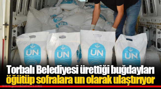 Torbalı Belediyesi ürettiği buğdayları öğütüp sofralara un olarak ulaştırıyor