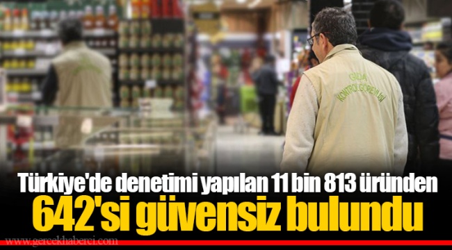 Türkiye'de denetimi yapılan 11 bin 813 üründen 642'si güvensiz bulundu