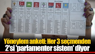 Yöneylem anketi: Her 3 seçmenden 2'si 'parlamenter sistem' diyor