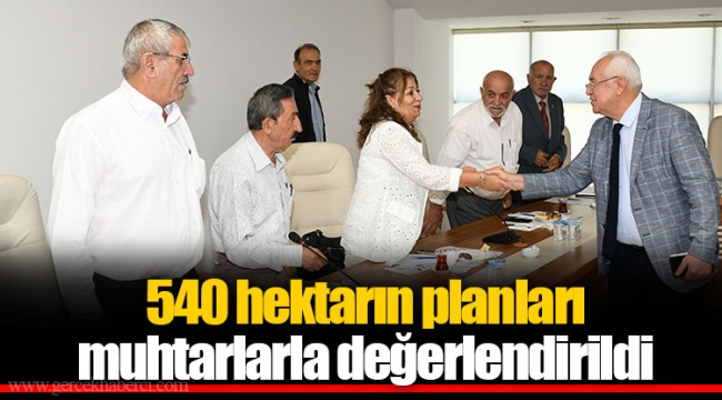 540 hektarın planları muhtarlarla değerlendirildi