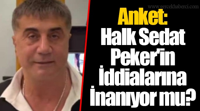 Anket: Halk Sedat Peker'in İddialarına İnanıyor mu?