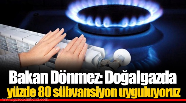 Bakan Dönmez: Doğalgazda yüzde 80 sübvansiyon uyguluyoruz