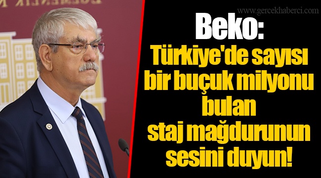 Beko: Türkiye'de sayısı bir buçuk milyonu bulan staj mağdurunun sesini duyun!
