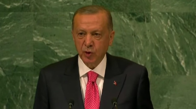 Cumhurbaşkanı Tayyip Erdoğan BM kürsüsünden Yunanistan'a seslendi: Ege'yi mülteci mezarlığına çevirdiler