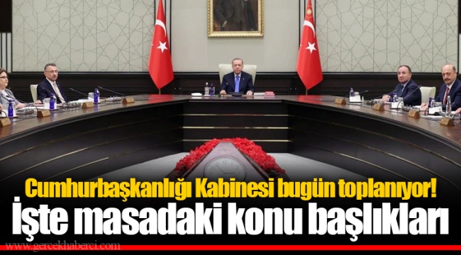 Cumhurbaşkanlığı Kabinesi bugün toplanıyor! İşte masadaki konu başlıkları