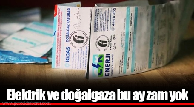 Elektrik ve doğalgaza bu ay zam yok