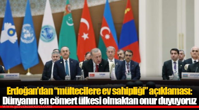 Erdoğan’dan “mültecilere ev sahipliği” açıklaması: Dünyanın en cömert ülkesi olmaktan onur duyuyoruz