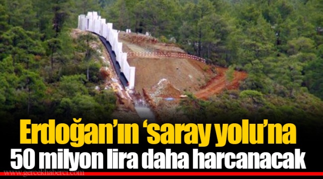 Erdoğan’ın ‘saray yolu’na 50 milyon lira daha harcanacak