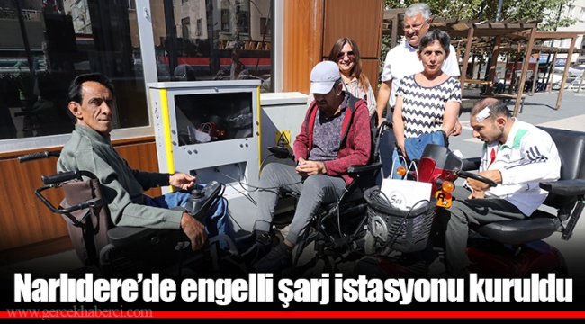 Narlıdere’de engelli şarj istasyonu kuruldu