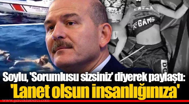 Soylu, 'Sorumlusu sizsiniz' diyerek paylaştı: 'Lanet olsun insanlığınıza'