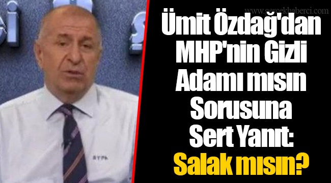 Ümit Özdağ'dan MHP'nin Gizli Adamı mısın Sorusuna Sert Yanıt: Salak mısın?