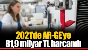 2021’de AR-GE’ye 81,9 milyar TL harcandı