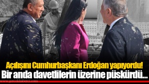 Açılışını Cumhurbaşkanı Erdoğan yapıyordu! Bir anda davetlilerin üzerine püskürdü...