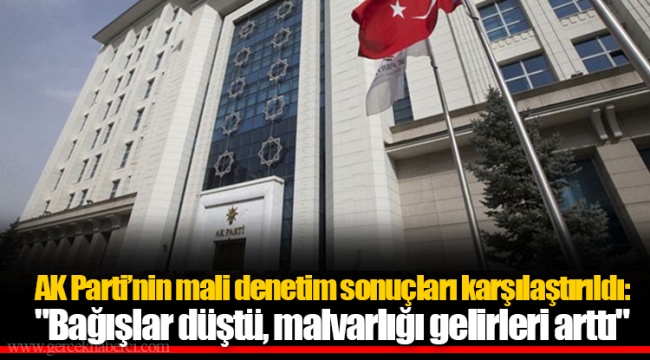 AK Parti’nin mali denetim sonuçları karşılaştırıldı: "Bağışlar düştü, malvarlığı gelirleri arttı"