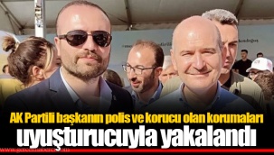 AK Partili başkanın polis ve korucu olan korumaları uyuşturucuyla yakalandı