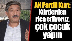 AK Partili Kurt: Kürtlerden rica ediyoruz, çok çocuk yapın