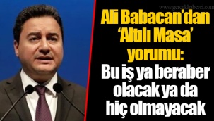 Ali Babacan’dan ‘Altılı Masa’ yorumu: Bu iş ya beraber olacak ya da hiç olmayacak
