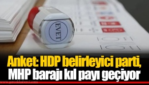 Anket: HDP belirleyici parti, MHP barajı kıl payı geçiyor