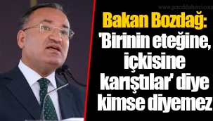 Bakan Bozdağ: 'Birinin eteğine, içkisine karıştılar' diye kimse diyemez