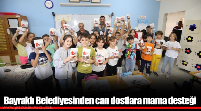 Bayraklı Belediyesinden can dostlara mama desteği