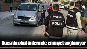 Buca'da okul önlerinde emniyet sağlanıyor