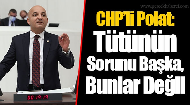 CHP’li Polat: Tütünün Sorunu Başka, Bunlar Değil