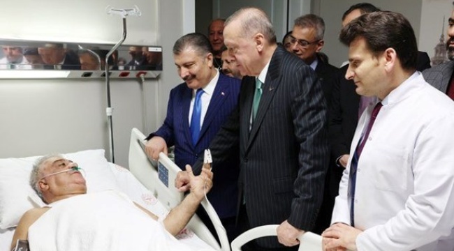 Cumhurbaşkanı Erdoğan, kaza geçiren Binali Yıldırım'ı hastanede ziyaret etti