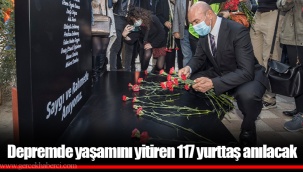 Depremde yaşamını yitiren 117 yurttaş anılacak