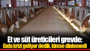 Et ve süt üreticileri grevde: Gıda krizi geliyor dedik, kimse dinlemedi
