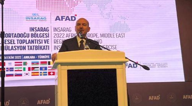 İçişleri Bakanı Soylu: Dünyada son 4 yıldır en çok insani yardım yapan Türkiye, artık afet yönetiminde de küresel bir oyuncudur