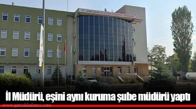 İl Müdürü, eşini aynı kuruma şube müdürü yaptı