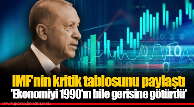 IMF'nin kritik tablosunu paylaştı 'Ekonomiyi 1990’ın bile gerisine götürdü'