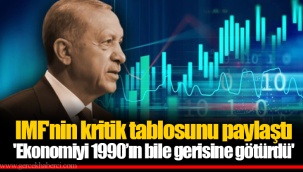 IMF'nin kritik tablosunu paylaştı 'Ekonomiyi 1990’ın bile gerisine götürdü'